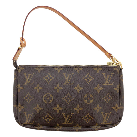 Louis Vuitton Pochette Accessoire Monogram Canvas Handbag Mini Pouch Brown - Picture 2 of 7